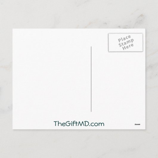 Blauwgroen ribbon-rendiertje feestdagenkaart (Achterkant)