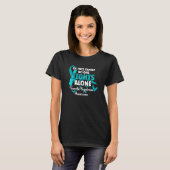 Blauwgroen Ribbon Tourette Syndrome Awareness Figh T-shirt (Voorkant volledig)