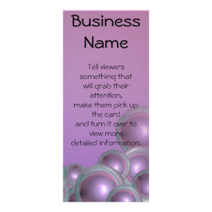 Blauwgroen Ringed Paars Bubble Abstract Reclamekaart