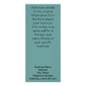 Blauwgroen Ringed Paars Bubble Abstract Reclamekaart (Achterkant)