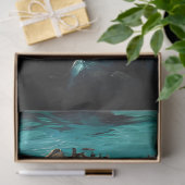 Blauwgroen Robotische Steampunk Meisje Water Werel Tissuepapier (Geschenk)