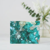 Blauwgroen Rock Snoep Quartz Briefkaart (Staand voorkant)
