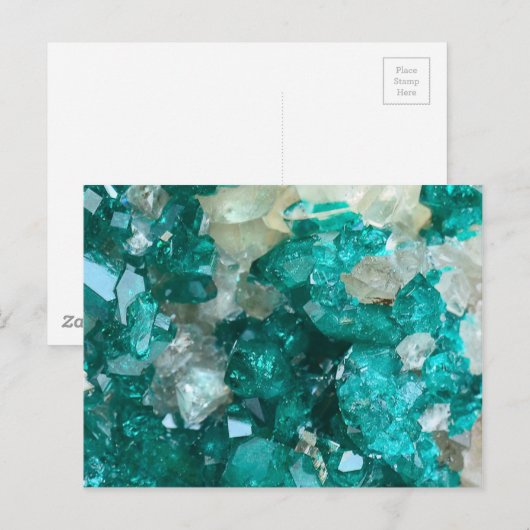 Blauwgroen Rock Snoep Quartz Briefkaart (Voorkant / Achterkant)
