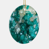 Blauwgroen Rock Snoep Quartz Keramisch Ornament (Rechts)