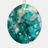 Blauwgroen Rock Snoep Quartz Keramisch Ornament (Links)
