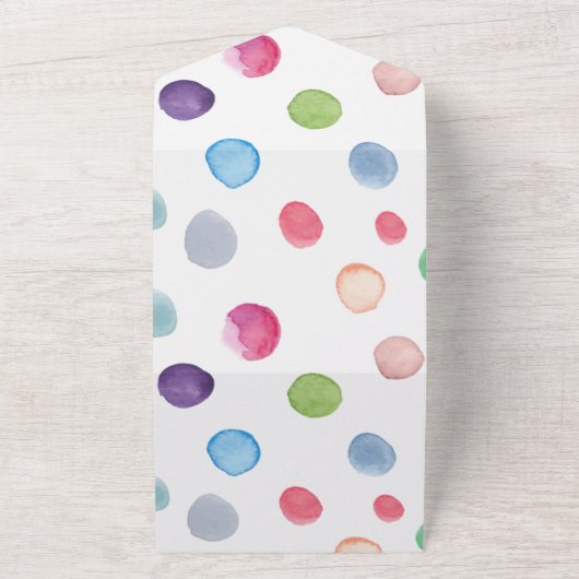 Blauwgroen Rode Circus Tent Birthday Party All In One Uitnodiging (Buitenkant)