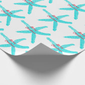 Blauwgroen rode vlek met kerst cadeaupapier (Hoek)