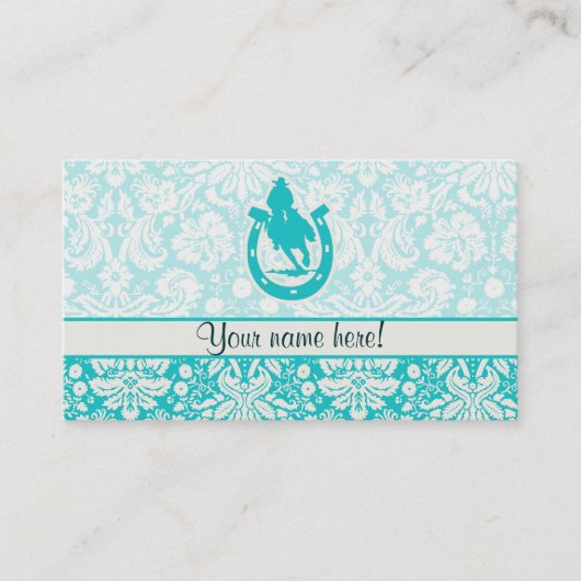 Blauwgroen Rodeo Visitekaartje (Voorkant)