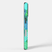 Blauwgroen Rollend Cirkelpatroon Case-Mate iPhone Case (Achterkant / Rechts)