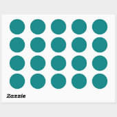 Blauwgroen Ronde Sticker (Vel)