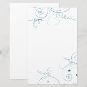 Blauwgroen rondjes briefpapier (Voorkant / Achterkant)