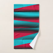 Blauwgroen-rood Abstract Bad Handdoek (Handdoek)