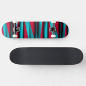 Blauwgroen-rood Abstract Persoonlijk Skateboard (Horizontaal)