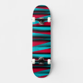Blauwgroen-rood Abstract Persoonlijk Skateboard (Voorkant)
