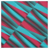 Blauwgroen-rood Abstract Stof (Swatch)