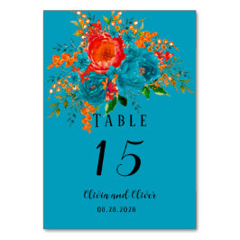 Blauwgroen rood Oranje botanisch huwelijk Kaart