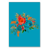 Blauwgroen rood Oranje botanisch huwelijk Kaart (Achterkant)
