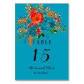 Blauwgroen rood Oranje botanisch huwelijk Kaart (Voorkant)
