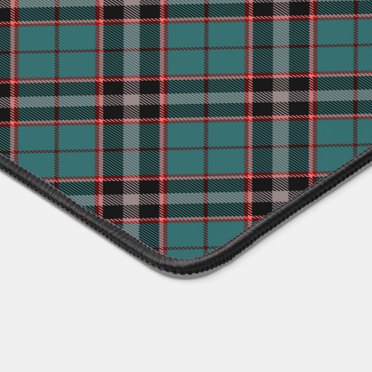 Blauwgroen Rood Plaid Bold Pattern Tartan Gaming Bureaumat (Hoek)