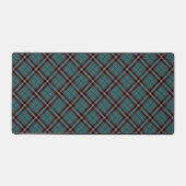 Blauwgroen Rood Plaid Bold Pattern Tartan Gaming Bureaumat (Voorkant)