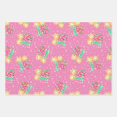 Blauwgroen, rood, roze 18e Birthday Wrapping Paper (Voorkant 2)