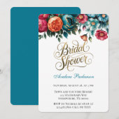 Blauwgroen Rood Sinaasappel Pioengoud Vrijgezellen Kaart (Voorkant / Achterkant)