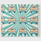 Blauwgroen roodringstentan Birthday party-verloopb Cadeaupapier (Vlak)