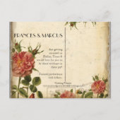 Blauwgroen  Roos Eiffeltoren sparen de Kaart van d (Achterkant)