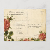 Blauwgroen  Roos Eiffeltoren sparen de Kaart van d (Achterkant)