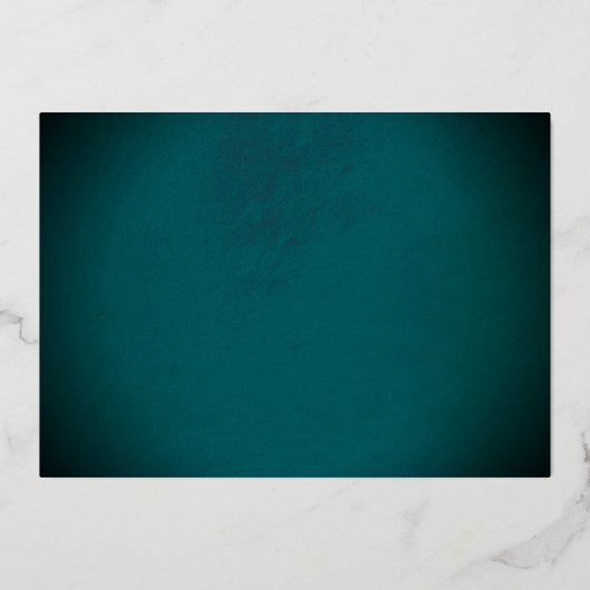 Blauwgroen Roos Floral Gold Swirl Gold Quinceanera Folie Uitnodiging (Achterkant)