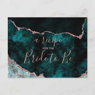 Blauwgroen & Roos Goudfolie Vrijgezellenfeest Rece Briefkaart