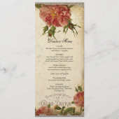 Blauwgroen Roos met  Cream  Eiffeltower Menu (Voorkant)