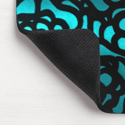 blauwgroen roos mousepad muismat (Hoek)