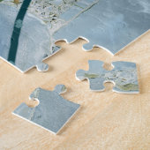 Blauwgroen Roos Puzzle Legpuzzel (Zijkant)