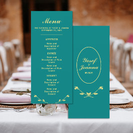 Blauwgroen Roos Wedding Menu