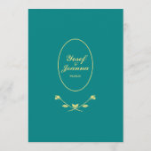 Blauwgroen Roos Wedding Menu (Achterkant)