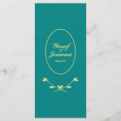 Blauwgroen Roos Wedding Menu (Achterkant)