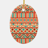 Blauwgroen roze Abstract Geo Aztec - proefmodel Keramisch Ornament (Voorkant)