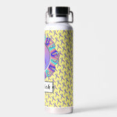 Blauwgroen-Roze-Blauw StandaardLint door Kenneth Y Waterfles (Achterkant)