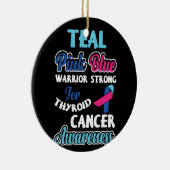 Blauwgroen roze blauwe warrior sterk voor schildkl keramisch ornament (Rechts)