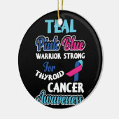 Blauwgroen roze blauwe warrior sterk voor schildkl keramisch ornament (Links)