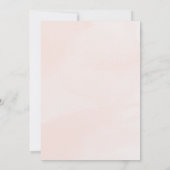 Blauwgroen roze elegante bloemenbruiloft Waterverf Kaart (Achterkant)