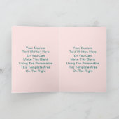 Blauwgroen roze en goudglitter-typografie zonder z feestdagen kaart (Binnen)