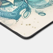 Blauwgroen Roze en Oranje Mandala Bureaumat (Hoek)