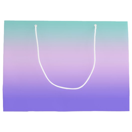 Blauwgroen roze en Paarse Gradient Sweet 16 Groot Cadeauzakje (Achterkant)