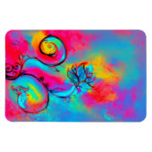 BLAUWGROEN, roze gele paars Magneet (Horizontaal)