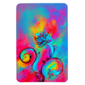 BLAUWGROEN, roze gele paars Magneet (Verticaal)