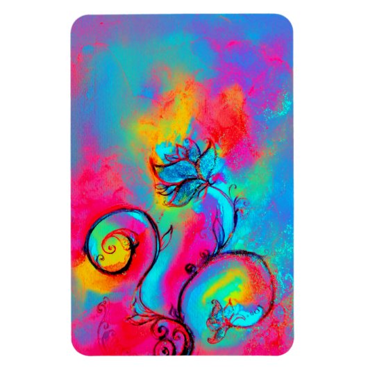 BLAUWGROEN, roze gele paars Magneet (Verticaal)