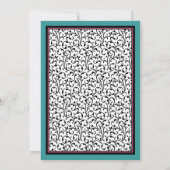 Blauwgroen roze Gerbera Daisy Bridal Shower Kaart (Achterkant)