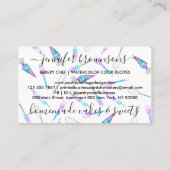 Blauwgroen roze glitz Bakery Chef Patisserie Visitekaartje (Achterkant)